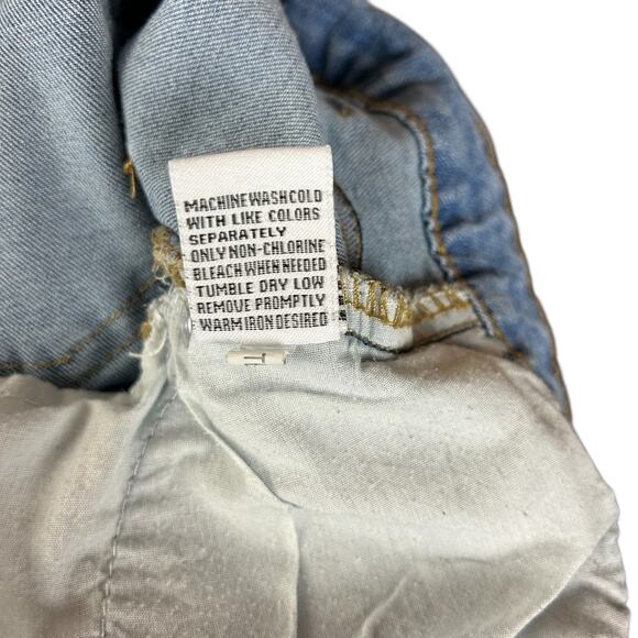 Telepatia Denim Skirt Women Size 16 Light Blue Wash Utilitarian Pockets Y2K Mini - Picture 10 of 10